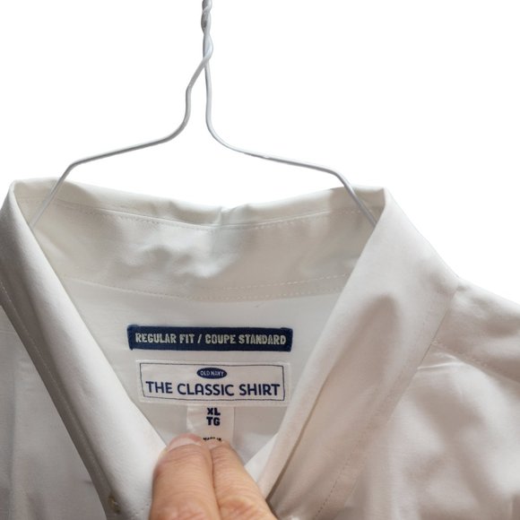 Old Navy 100% Cotton White Button Down Shirt - Picture 2 of 5